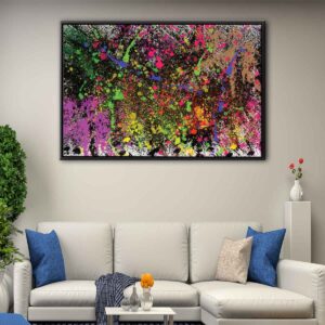 abstract painting floating frame canvas