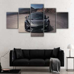 5 panels black mclaren artura canvas art