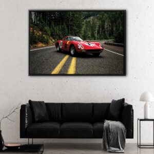 ferrari 250 gto floating frame canvas