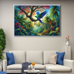 forest paradise floating frame canvas