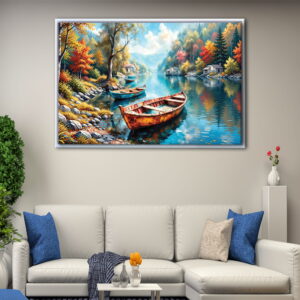 river paradise floating frame canvas